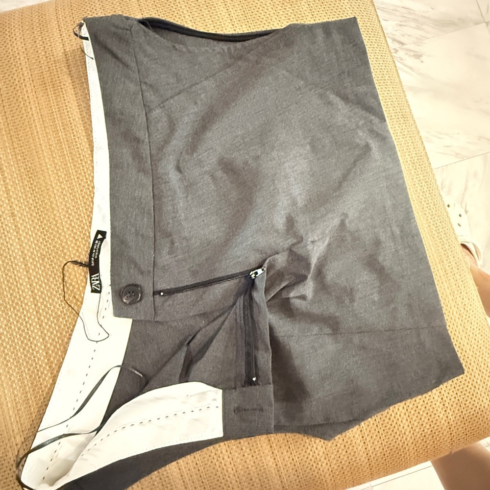 Zara Asymmetrical Charcoal Top